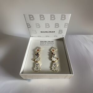 BaubleBar Trick Or Treaters 3 Ghosts Dangle Earrings Halloween Witch Pumpkin New